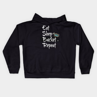 Pirate Eat Sleep Bucket Repeat Kids Hoodie